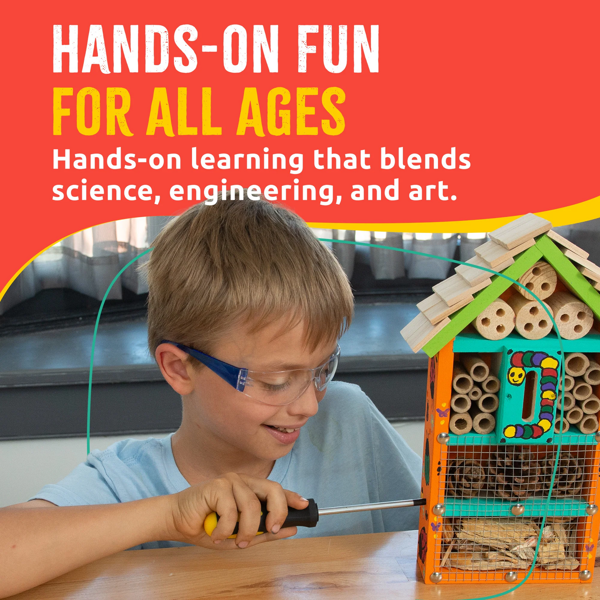 Kids Deluxe Real Tool Set with Tool Belt & Safety Goggles