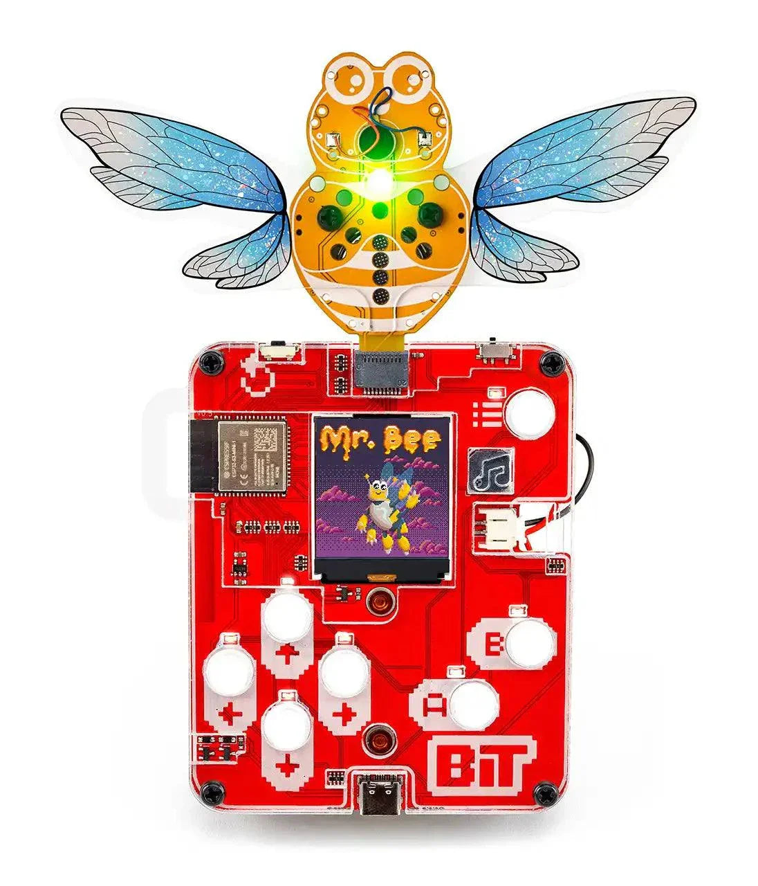 Wacky Robot Mr. Bee mini DIY robot kit with LED light and circuit board for kids STEM learning