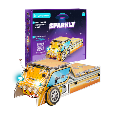 DIY Robot Car Sparkly light-following robot car kit with electronics and sensors for kids STEM learning