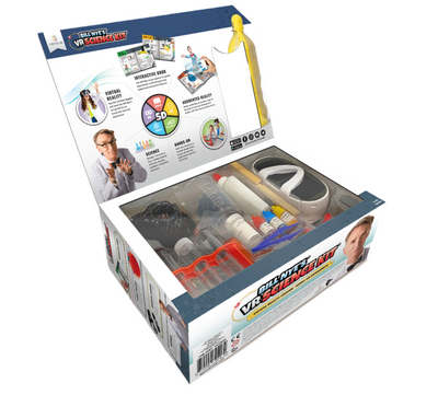 Bill Nye's VR Science Kit with 50-piece STEAM set, VR goggles, interactive science experiments, and augmented reality book