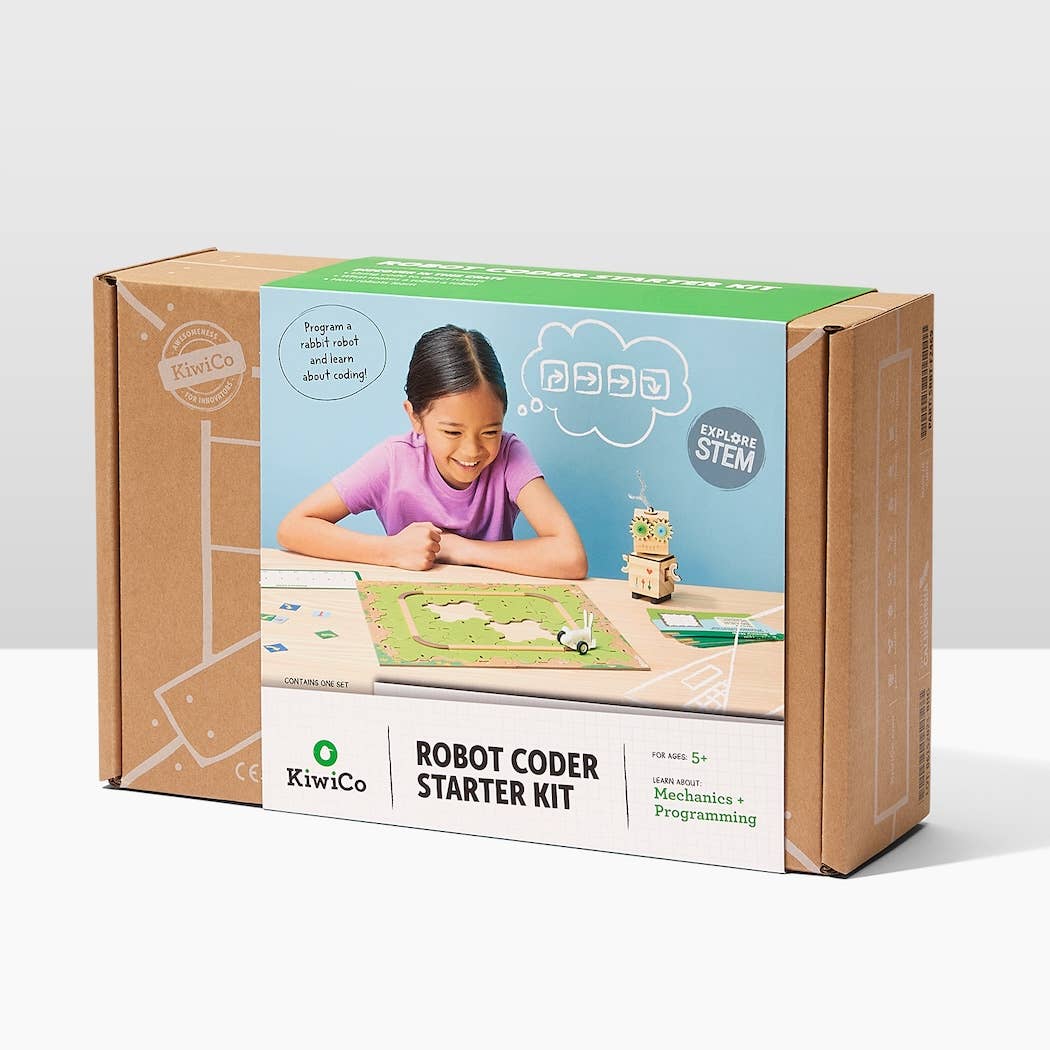 Robot Coder Starter Kit DIY science kit for kids with coding and robotics activities by KiwiCo