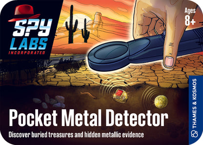 Spy Labs Pocket Metal Detector for kids aged 8+ to find buried treasures and hidden metal objects outdoors