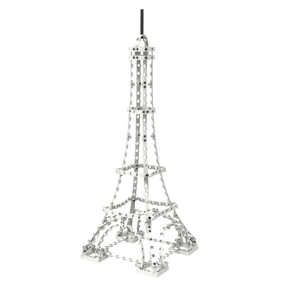 Model Eiffel Tower built from modular metal pieces demonstrating architectural engineering principles