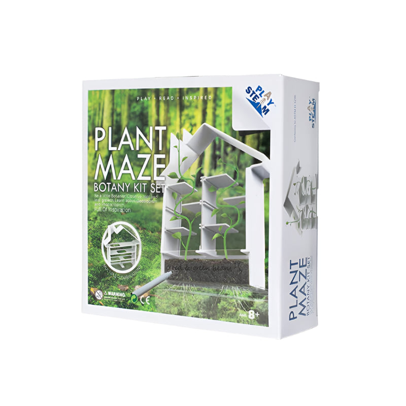 Plant Maze Botany Kit packaging showcasing greenhouse and maze components for educational plant growth exploration.