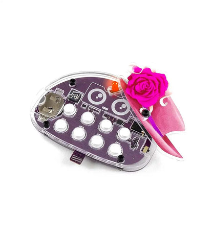 Wacky Robot Buttons mini robot synthesizer with LED lights and circuit board for kids learning electronics and sound creation