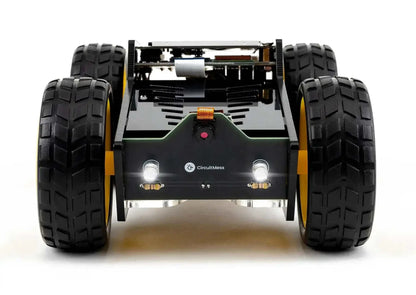 Wheelson AI-powered self-driving robot car kit with large tires and front sensors for autonomous navigation and obstacle detection