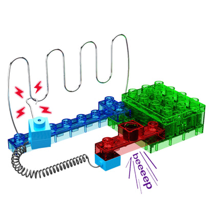 Circuit Blox BYO Buzz Wire Challenge with colorful blocks and buzzer.