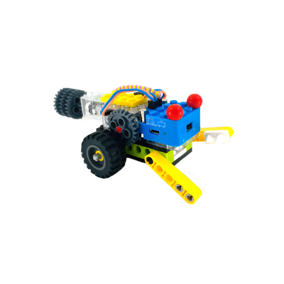STEM Monster Maker Kit buildable robotic toy with wheels and colorful electronic parts
